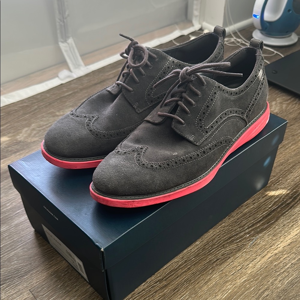 Cole Haan - Grand Evolution - Magnet Suede and Red